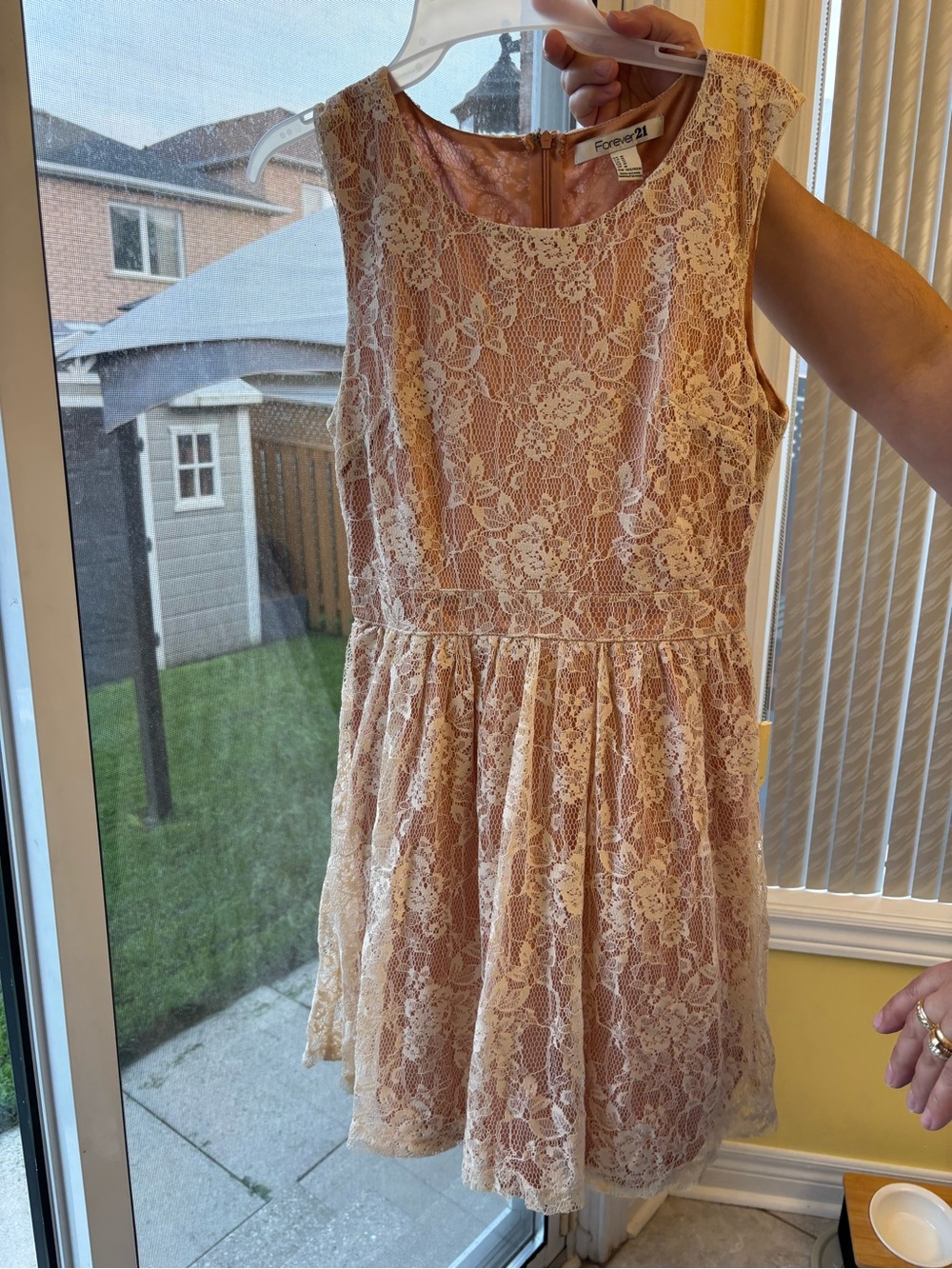 Forever 21 Lace Overlay Party Dress - Blush
